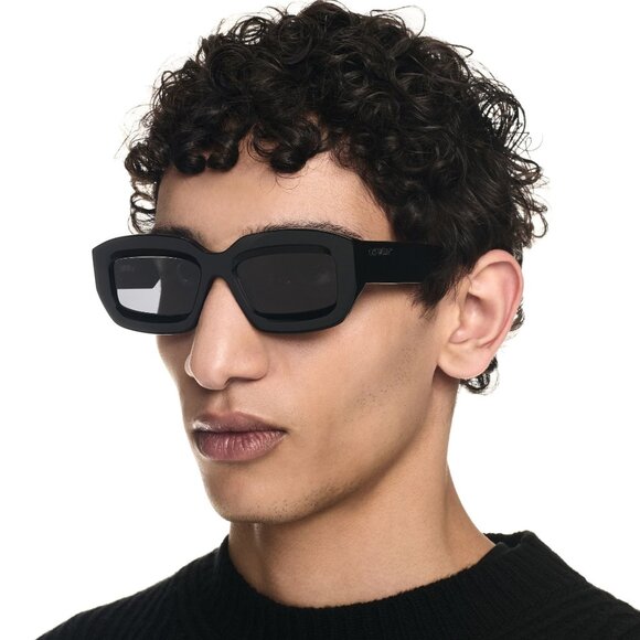 Off-White Women Sunglasses Black Grey Rectangle OERI138 CHARLOTTE 1007 BRAND NEW - Picture 10 of 14